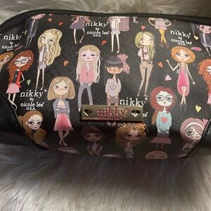 New Nikky by Nicole Lee U.S.A Make Up Cosmetic Bag w Nikky Girls Print NK21008L